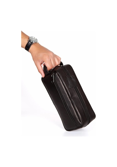 Newish Polo Erkek Hakiki Deri Günlük Portföy El Çantası New092 Siyah