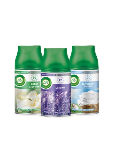 Airwick Freshmatic Makine Yedek Lavanta + Bahar Çiçekleri + Temizlik Esintisi