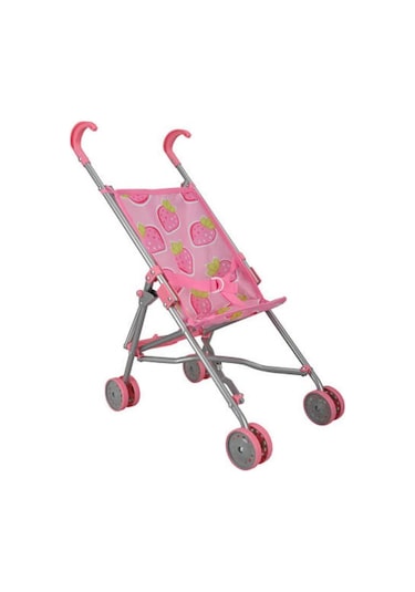 13001 Katlanır Metal Baston Oyuncak Puset Çilek Desenli