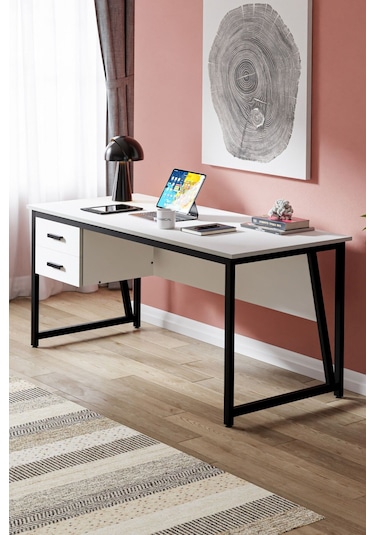 Ms2c Çalışma Masası,ofis Masası - 70x160 Cm - Beyaz Ms2c - 160 - Beyaz
