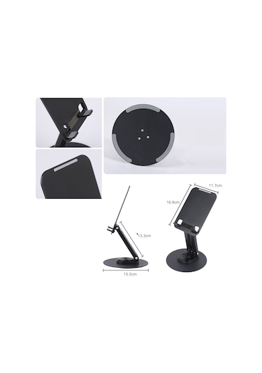 Masaüstü Tablet Standı Büyük Boy Tablet Tutucu Metal