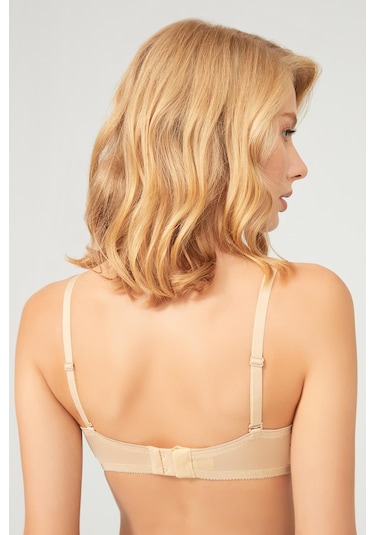 Balenli Toparlayıcı Dolgusuz Straplez Lotus Sütyen 2'li Paket-3 Çok Renkli