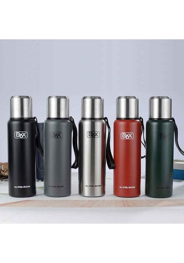 Kapris Çift Katlı Paslanmaz Çelik Termos 750ml Siyah Kap-295 Siyah