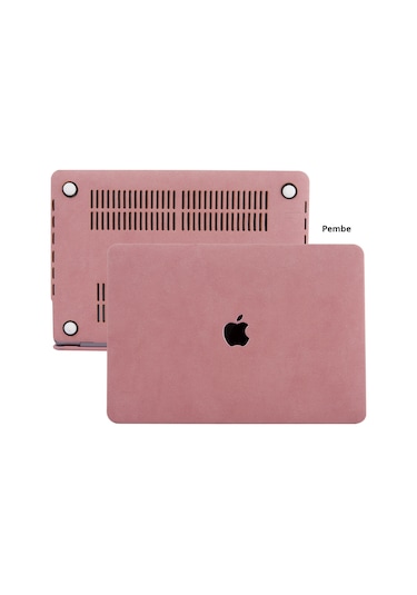 Macbook Uyumlu Air M1 Kılıf 13 İnç Kumaş Kaplama Goat Touchıd'li M1 Air A2337 A2179 A1932 İle Uyumlu Pembe