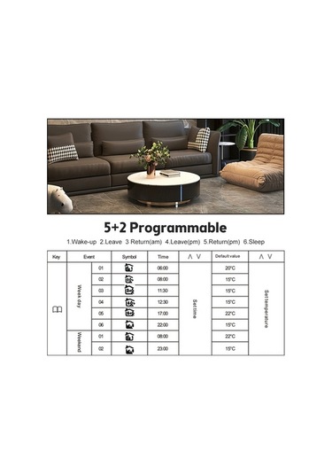 Pazly Wi-fi Akıllı Termostat - 5+2 Programlı Su Isıtma, Beyaz, Kompakt Design