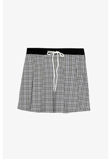 Quzu Gri Kadın Etek Etk00783 Gri