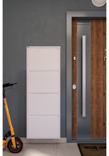 Ceha 4'lü Metal Ayakkabılık - Kar Beyaz K.AYK-4 /AB9003 Beyaz