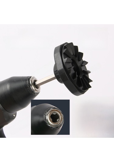 Kangvka Letoyo Elektrikli Tornavida Ucu Ve İp Sargı Aleti - Çift Fonksiyonlu Lure Balıkçılık Aksesuarı Siyah