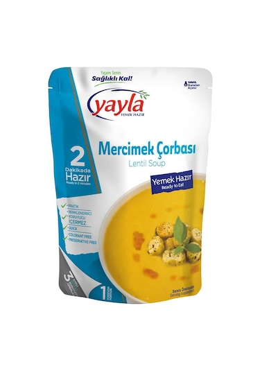 Yayla Yemek Hazır Mercimek Çorbası 250 G