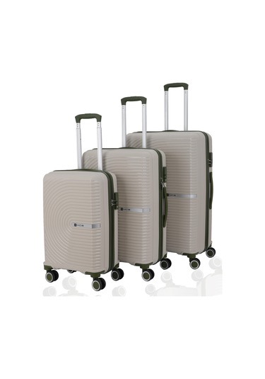 Mçs Üçlü Polipropilen Valiz Seti V374 S21yy1000006-set 11150 Kemik/haki