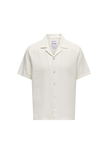 Only & Sons Erkek Waffle Kumaş Yazlık Resort Gömlek - Onsbertil Model" Cok Renklı
