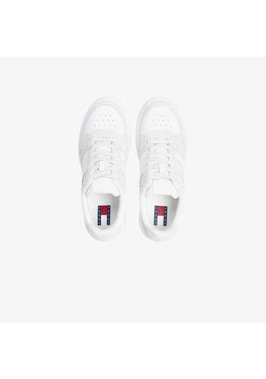 Tommy Hilfiger Jeans Cupsole Leather Erkek Bej Spor Ayakkabı Em0em01579 Bej