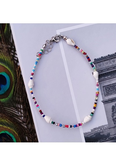 Allegro Deniz Kabuklu Renkli Kadın Halhal Çok Renkli