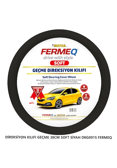 Direksiyon Kılıfı Geçme 38cm Soft Dkg001 Fermeq SİYAH