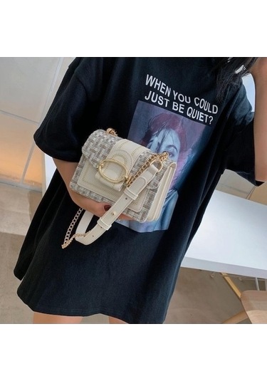 Ankatek Zincir Yeni Trendy Omuz Moda Messenger Mcrtrade Küçük Kore Kırık Kırık Kare Kadın Çantası Çanta Çanta Beyaz Beyaz Sc Kırık Beyaz Kırık Beyaz