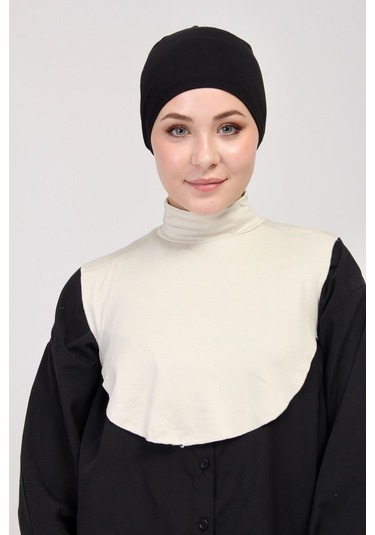 Düz Balıkçı Yakalı Kurtarıcı Boyunluk Krem