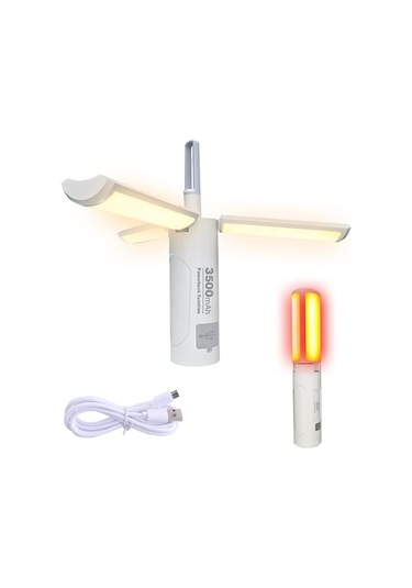 Yeni Nesil M26 Katlanır Kamp Lambası, Manyetik Çalışma Feneri Ve El Feneri, 750 Lümen Parlaklık, Pil İle Çalışır Beyaz Beyaz