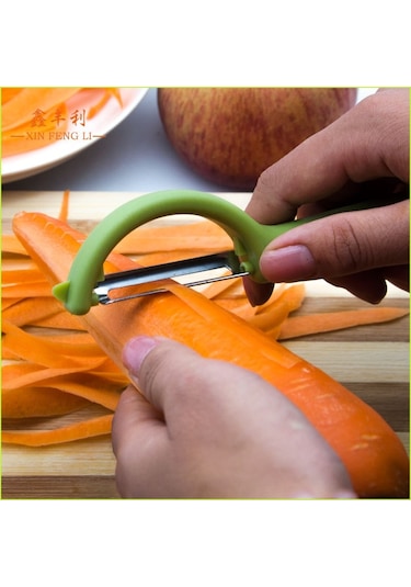 Cbtx Paslanmaz Çelik Yuvarlak Saplı Soyucu Şeker Kamışı Kazıyıcı Meyve Düzlemi Yeşil