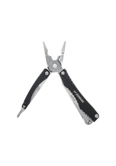 Schrade Kamp Clench Çok Amaçlı El Aracı 9 Fonksiyonlu Paslanmaz Katlanır Multitool 1182532 Siyah