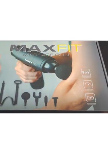 Maxfıt Masaj Tabancası 4 Başlık 1 Masaj Kemeri Siyah