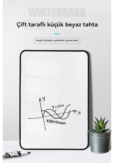 Çocuklara Yazmayı Ve Karalamayı Öğretmek İçin Çift Taraflı Manyetik Not Defteri Mavi