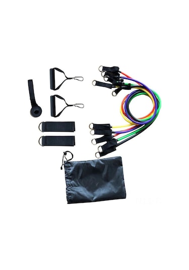 Hfambition 11 Parça Dayanım Bandı Seti: Pilates, Yoga Ve Güç Antrenmanı İçin Ev Ve Spor Salonu Kullanıma Uygun, Taşınabilir Depolama Çantasıyla Çok Renkli