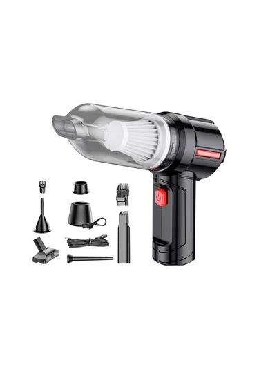 Lemestar Taşınabilir Şarjlı Araç Toz Toplayıcı Ve Şişirme Pompası - Güçlü Emiş Ve Çok Fonksiyonlu Tasarım