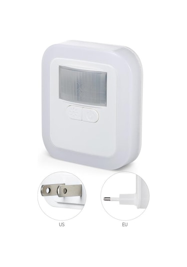 Jms Parlaklık Aydınlatma Süresi Ayarlanabilir Led Plug-in Hareket Sensörlü Gece Lambası Seçenekler Us Plug Çok Renkli