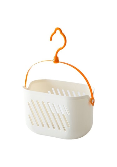 Yunboo Duvar Tipi Mutfak Banyo Organizer Plastik Dolap, Çeşitli Eşyaları Saklamak İçin Pratik Taşınabilir Depolama Sepeti Pembe Pembe