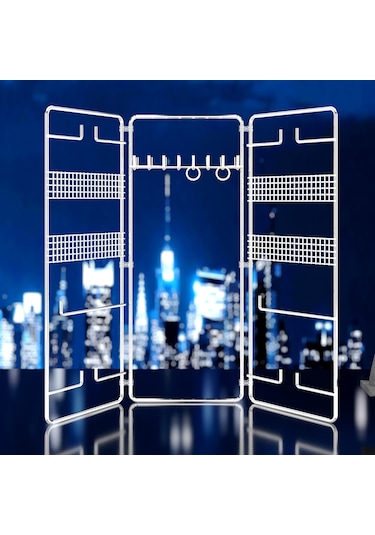 TEKNOTEL TAKI AKSESUAR STANDI DEKORATİF ORGANİZER KROM EG210