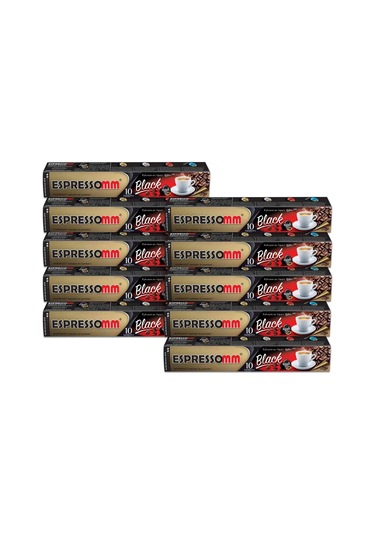 Espressomm Nespresso Uyumlu Black Kapsül Kahve 100 Adet