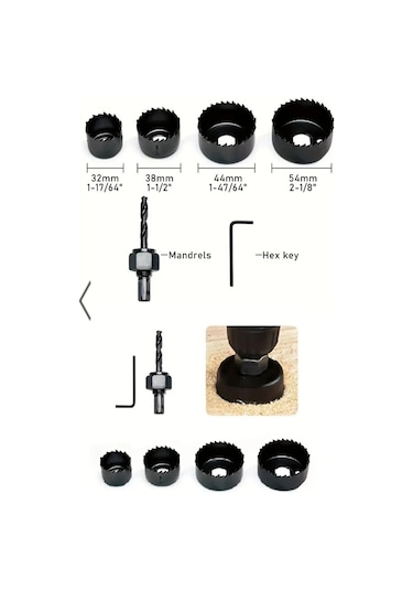 6 Parça Profesyonel Panç Seti Ahşap Kartonpiyer Sunta Alçıpan Del