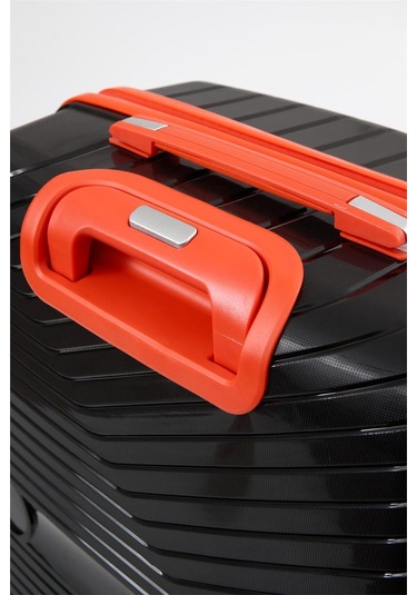 Ççs 5239 Polipropilen Orta Boy Valiz Siyah-turuncu Siyah - Turuncu