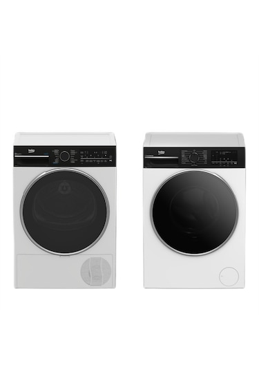 Beko KM 1210 Kurutma Makinesi - CM 12140 B Çamaşır Makinesi 2'li Set