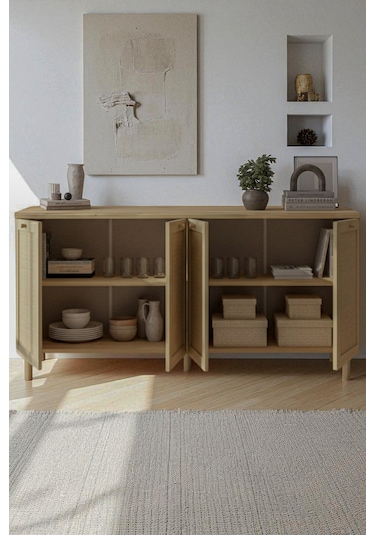 Baru 4 Kapaklı Konsol Kahverengi - Ceviz