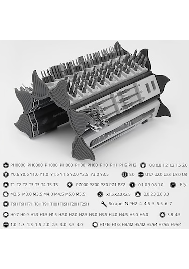 Tcherchi BB04716 128 In 1 Arada Esnek Şaftlı Tornavida Seti + Manyetik Sürücü Kiti