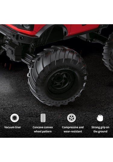 1:8 Ölçek Işıklı Sesli Şarjlı 4x4 Oyuncak Canavar Off-road Aracı Çok Renkli