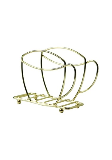 Pazly Şık Kahve Fincanı Peçete Tutucu - Ev Ve Restoran İçin Dayanıklı Masa Üstü Doku Dağıtıcısı Gold Gold