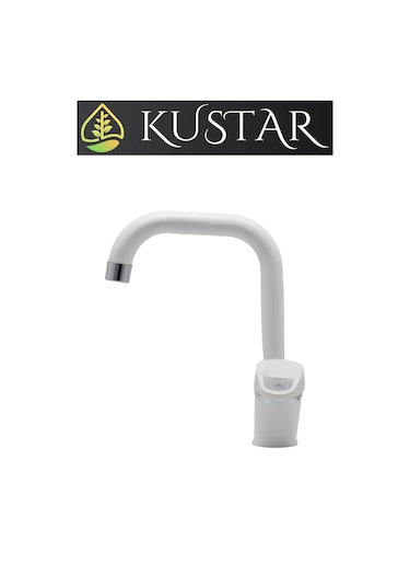 Kustar Oviedo Mix Aç Kapa Kısa Banyo Lavabo Bataryası Beyaz