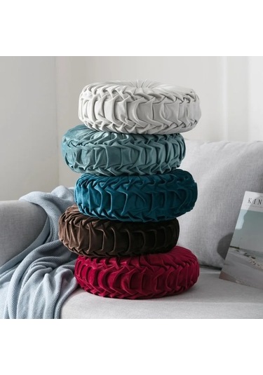Zyzqstore Kadife Yumuşak Atmak Yastık, Dekoratif Katı Yuvarlak Oturma, Çok Renkli, Bebeğe, Çocuğa, Yetişkine Uygun Çok Renkli