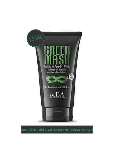 Dr.Ea Soyulabilir  Akne Önleyici Yeşil Maske 75 ML