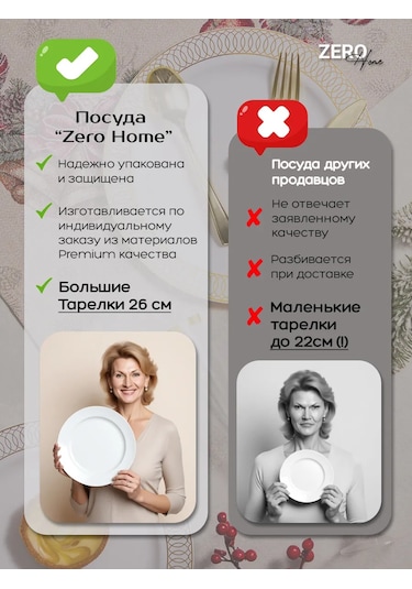 Zero Home Parti İçin Tek Kullanımlık Plastik Sofra Takımı 277592643 Diğer