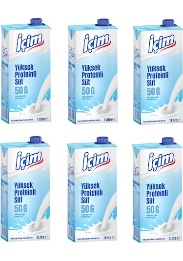 İçim 0,5 Yağlı Yüksek Proteinli Süt 1 Lt X 6 Adet