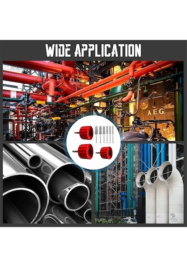 Xurunkeji Metal Boru Temizleyici, Matkap Bağlantılı Boru Temizleyici, Bakır Boru Aletleri, Boru Temizleme Alet Seti, 3'lü Boru Temizleyici Seti