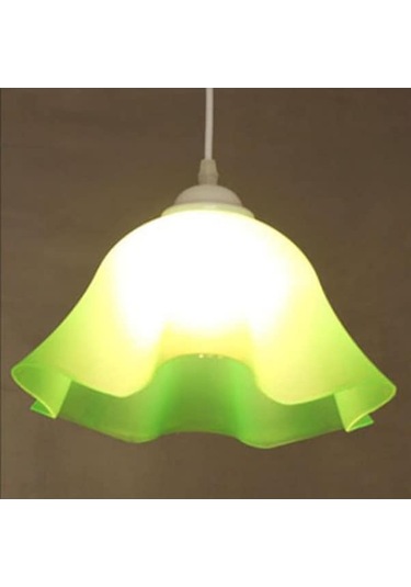 Novahub Sarı Çiçek Şekilli Modern Tavan Sarkıt Avize Abajur Kırmızı 270x140mm E27 Sarı