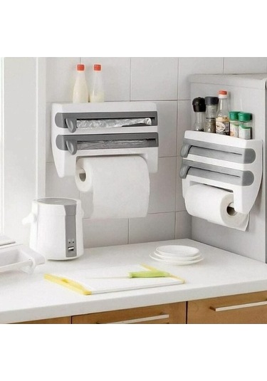 Novahub Alüminyum Folyo Ve Streç Sarma Dispenseri, Mutfak Banyo İçin, Keskin Bıçaklı, Duvara Montajlı, Pratik Tutucu Diğer