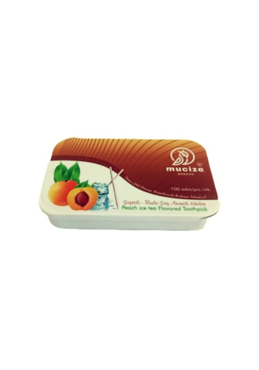 Mucize 2"li Set Şeftali-buzlu Çay Aromalı Kürdan Metal Kutu+doypak