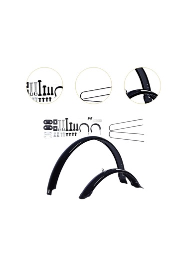 Homyl Bisiklet Ön Arka Çamurluklar Tam Kapalı Çamur Siyah