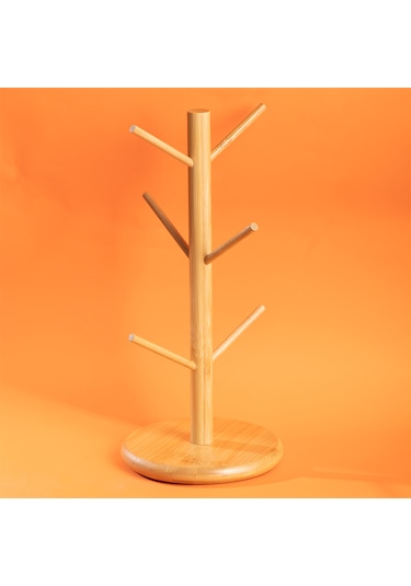 Kosova Bmb-110 Tezgah Üstü Bambu Kupa Askılığı Fincan Askılığı Ahşap