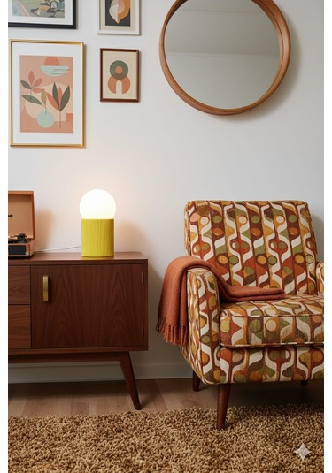 Modern Tasarım Makrome İp Abajur Dekoratif Lamba Abajur Masa Lambası Glop Cam Abajur Sarı Abajur Sarı